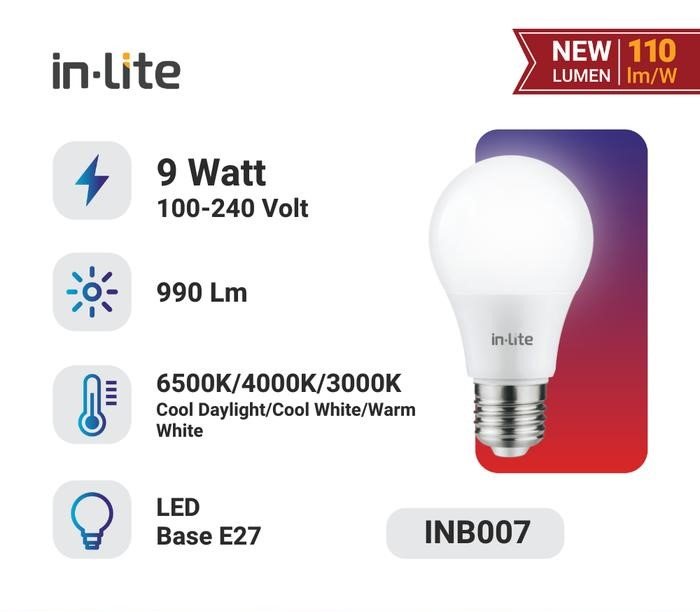 inlite bulb 9 watt