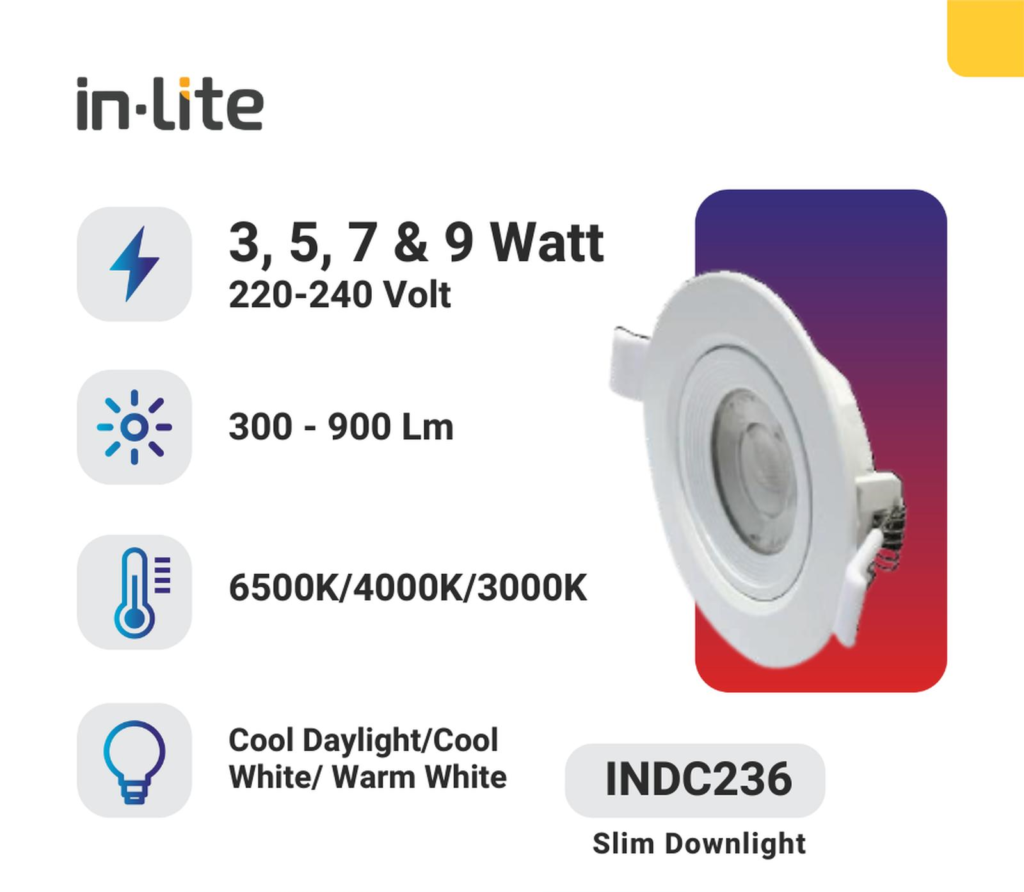 inlite downlight 236 3,5,7,9w